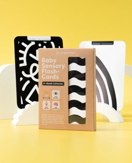Cartes sensorielles en noir et blancs pour bébé
