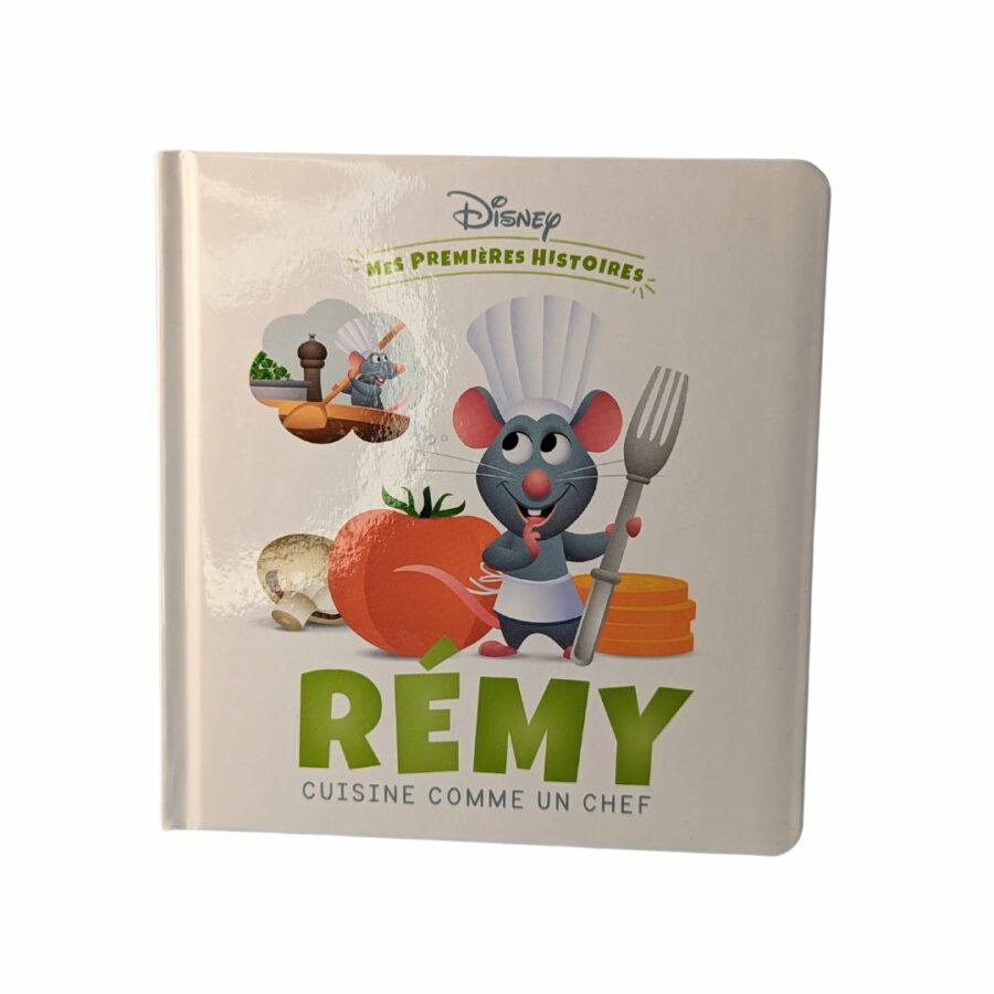 Couverture du livre Rémy cuisine comme un chef pour enfants, montrant Rémy en cuisine.