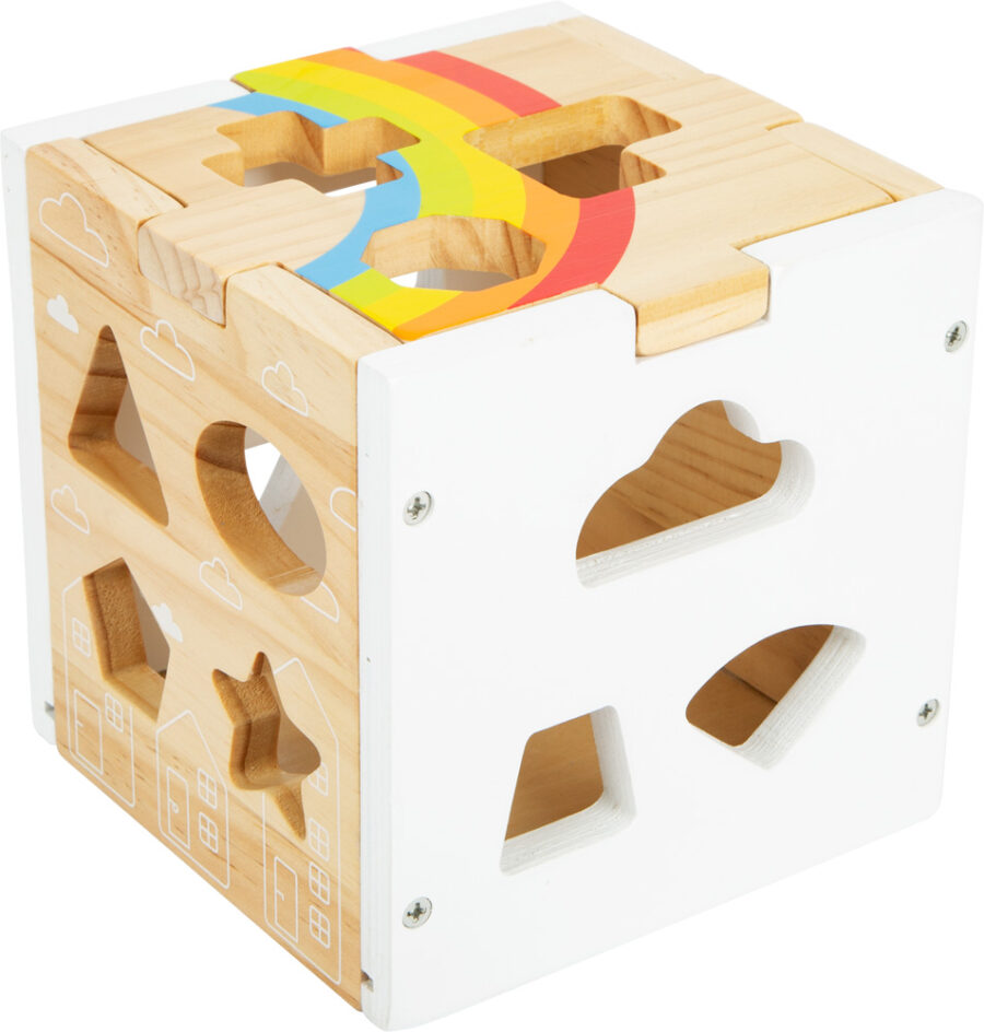 Cube boîte à forme en bois pour bébé