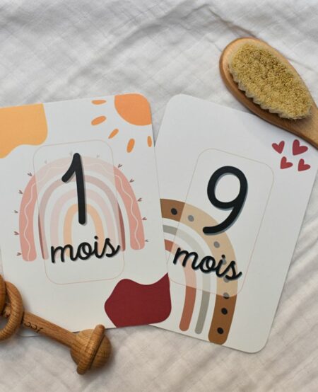 Carte étape bébé de 1 mois à 1 an