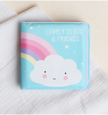 Livre de bain bébé avec nuage et arc en ciel